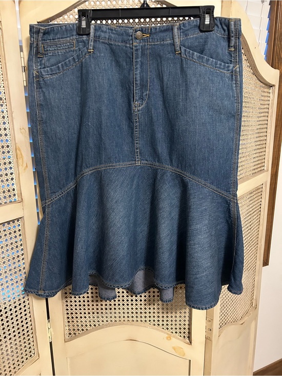 Ralph Lauren Dresses & Skirts - Ralph Lauren Blue Denim Flared Skirt